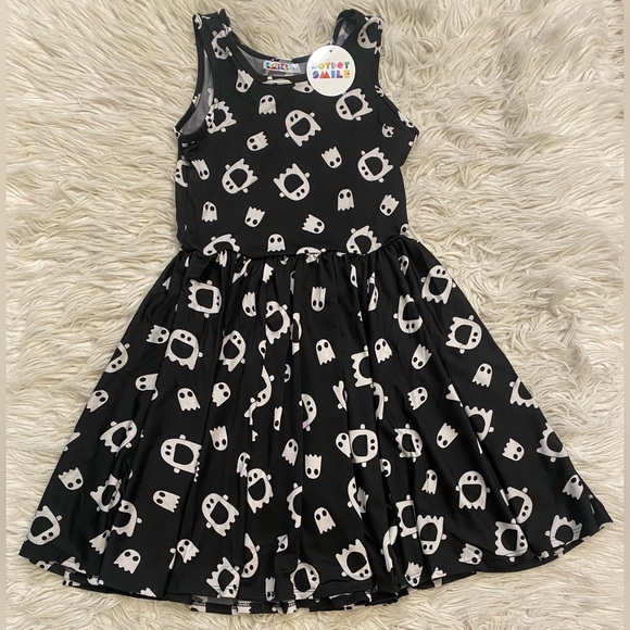 Dot Dot Smile twirl dress new with tags size 7.  “Pac-Man ghosts”. - Picture 1 of 2